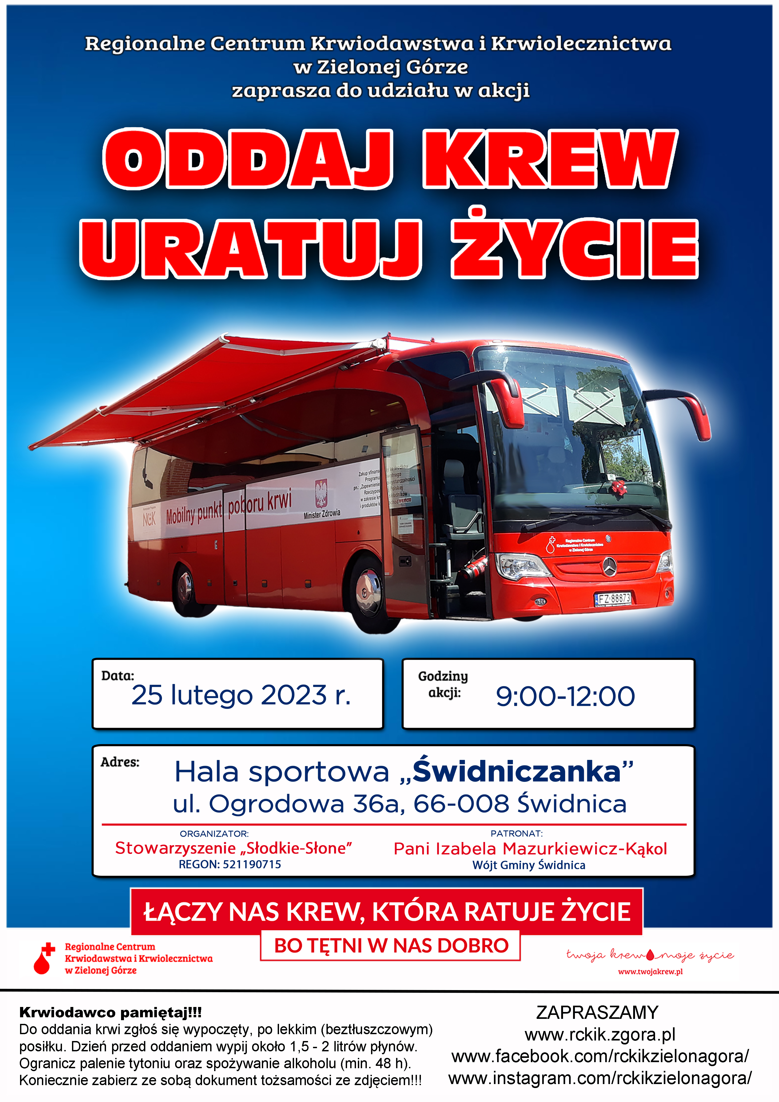 oddaj krew w gminie Świdica